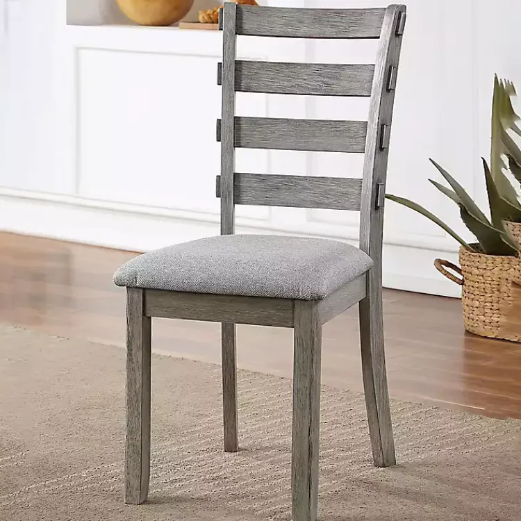Dining Chairs-Kirklands Home Upholstered Lucas Dining Chairs, Set of 2 Gray