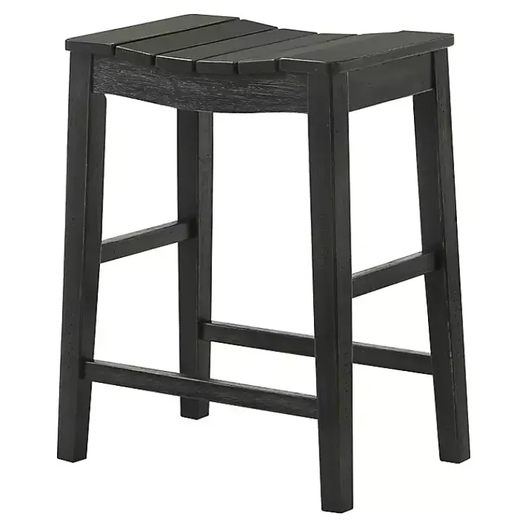 Bar Stools & Counter Height Stools-Kirklands Home Wood Whitcombe Counter Stools, Set of 2 Black
