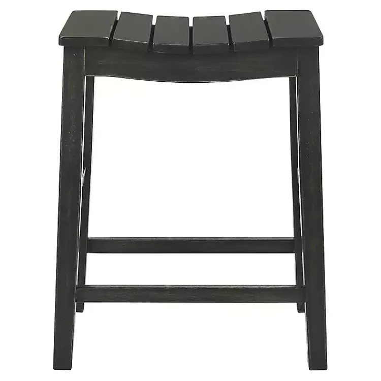 Bar Stools & Counter Height Stools-Kirklands Home Wood Whitcombe Counter Stools, Set of 2 Black