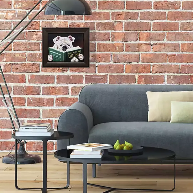 Framed Art-Kirklands Home Dog Reading Framed Art Print