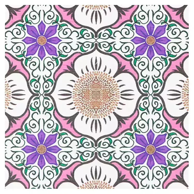 Bathroom Rugs-Kirklands Home Purple Flower Stone Bath Mat