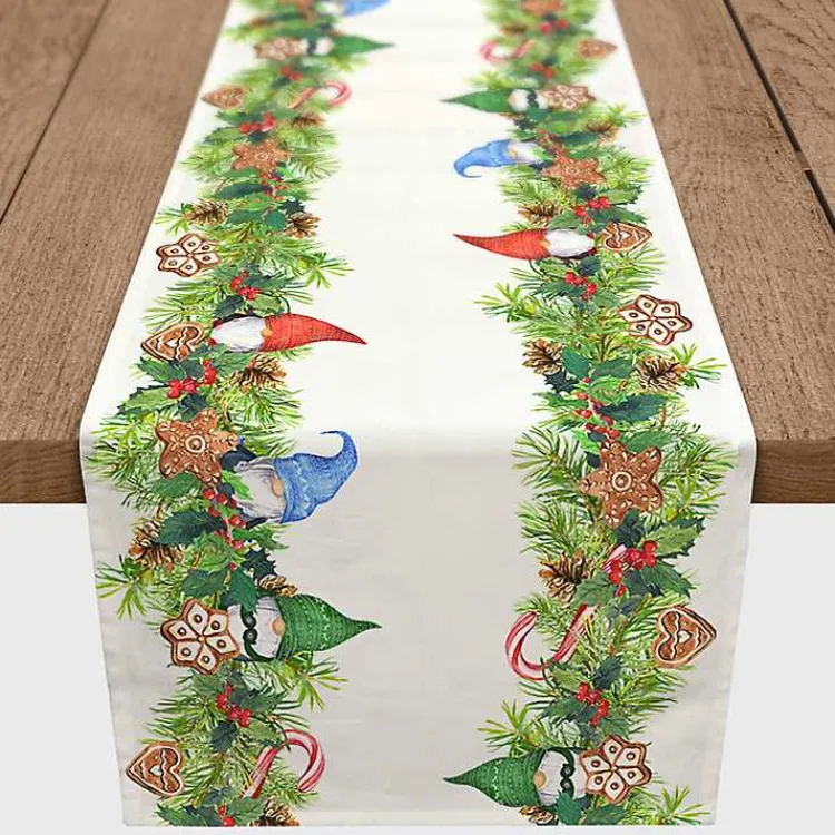 Table Linens-Kirklands Home Gnome and Cookies Twill Table Runner, 72 in. Multi