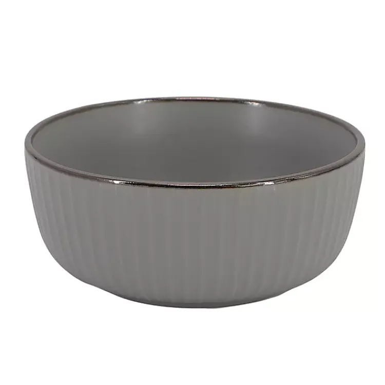 Dinnerware-Kirklands Home Dark Leo Stoneware 16-pc. Dinnerware Set Gray