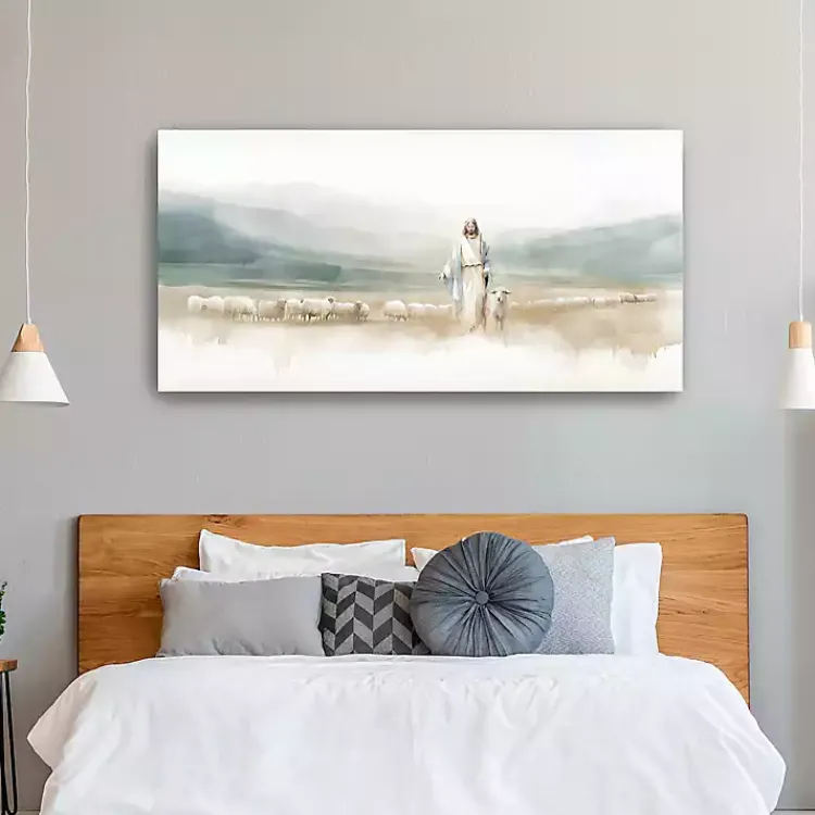 Canvas Art-Kirklands Home The Good Shepherd Canvas Art Print, 60x30 in.