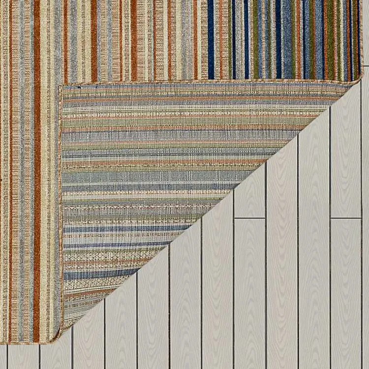 Outdoor Rugs-Kirklands Home Linear Seaside Outdoor Area Rug, 9x12 Multi