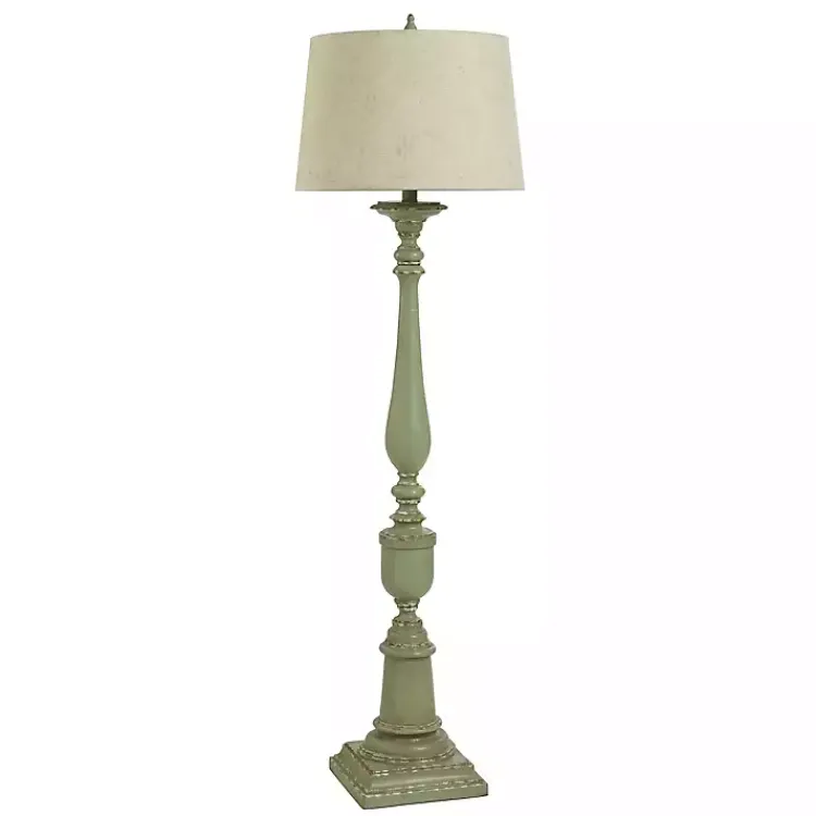 Floor Lamps-Kirklands Home Antique Bourgault Floor Lamp Green