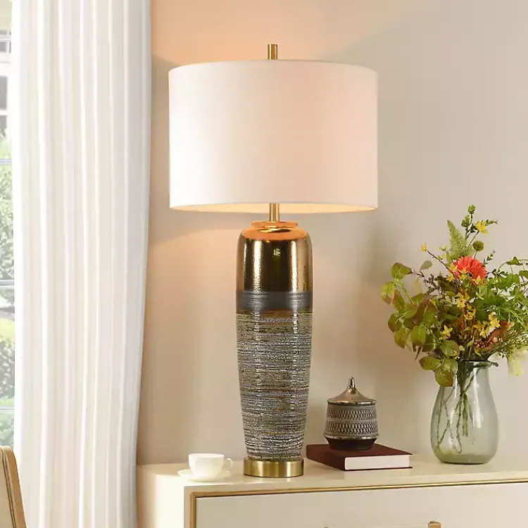 Table Lamps-Kirklands Home Transitional Ceramic & Metal Table Lamp White