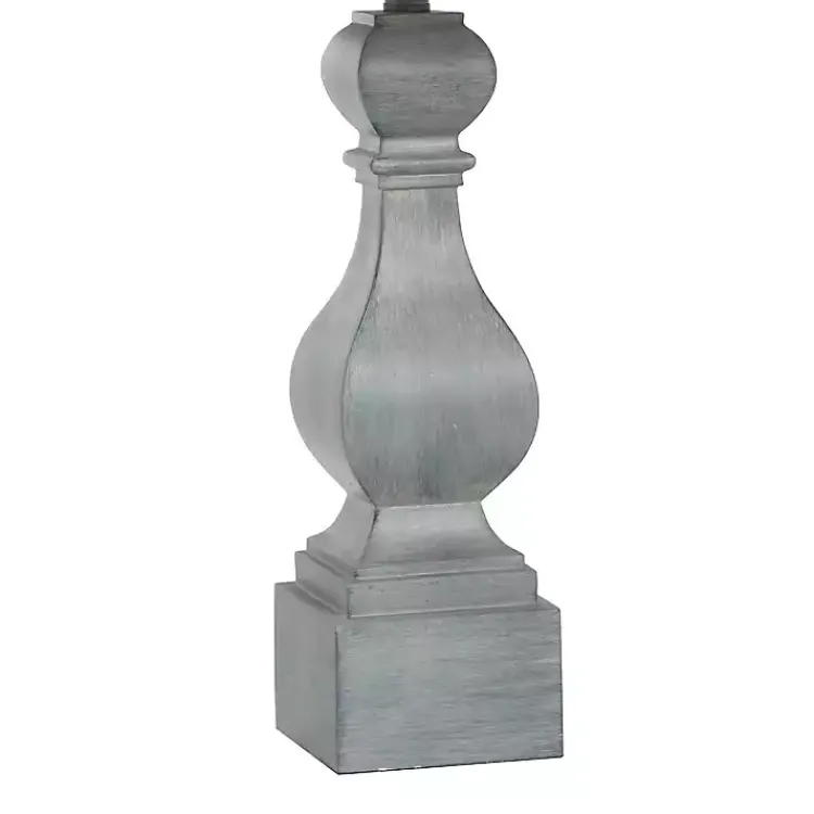 Table Lamps-Kirklands Home Distressed Traditional Baluster Table Lamp Gray