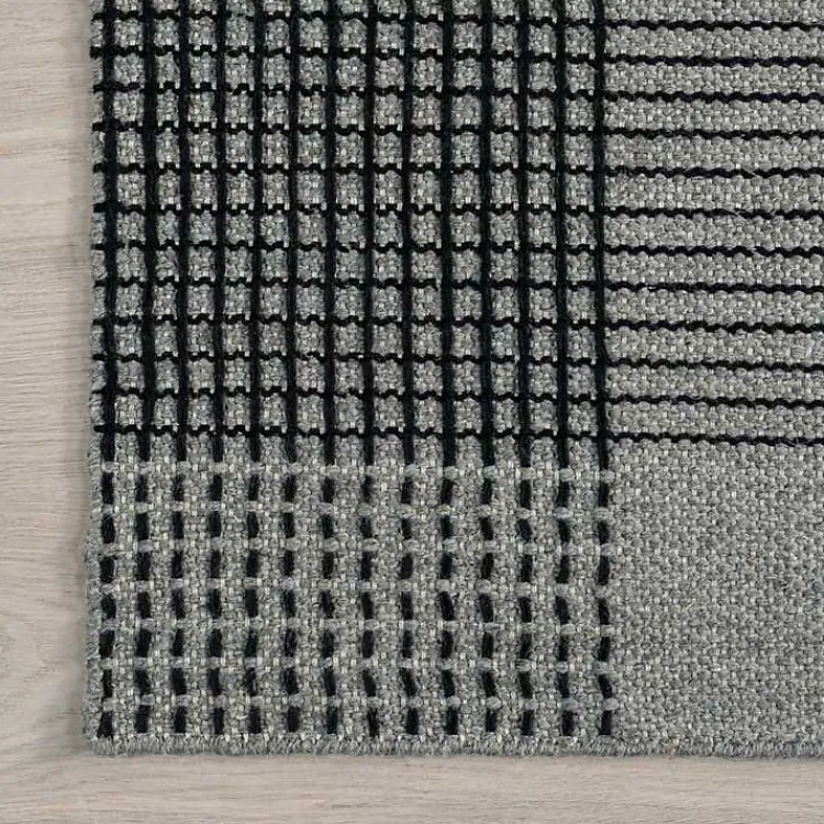 Area Rugs-Kirklands Home Plaid Emily Henderson x RugsUSA Area Rug, 6x9 Gray