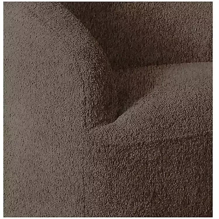 Accent Chairs-Kirklands Home Boucle Barrel Swivel Accent Chair Brown