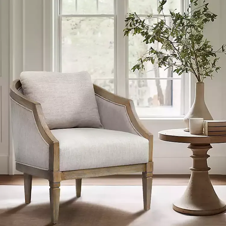 Accent Chairs-Kirklands Home Natural Hemp Martha Stewart Accent Chair Tan