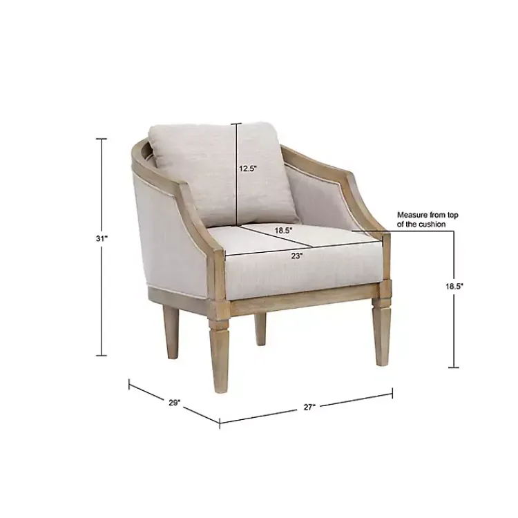 Accent Chairs-Kirklands Home Natural Hemp Martha Stewart Accent Chair Tan