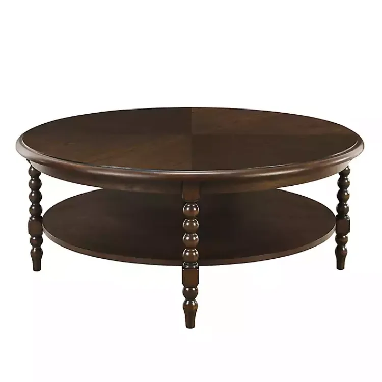 Coffee Tables-Kirklands Home Martha Stewart Round Coffee Table Brown