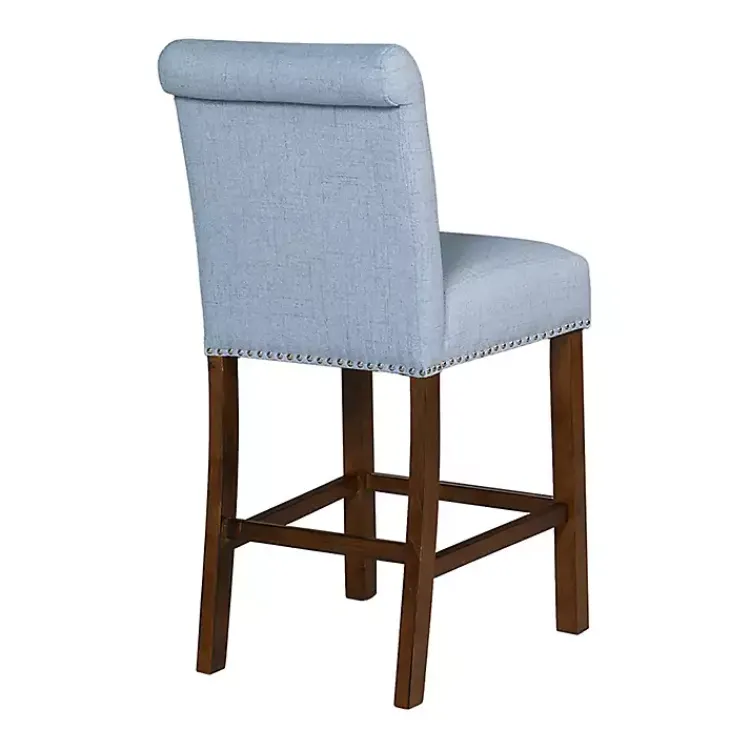 Bar Stools & Counter Height Stools-Kirklands Home Aubrey Upholstered 2-pc. Counter Stool Set Blue