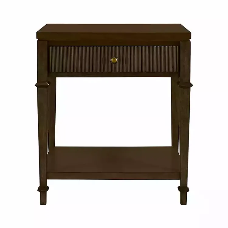 Nightstands-Kirklands Home Martha Stewart Dark Wood Nightstand Brown