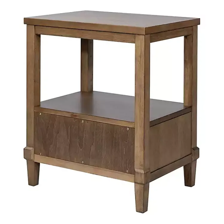 Nightstands-Kirklands Home Martha Stewart Toasted Almond Wood Nightsd Tan