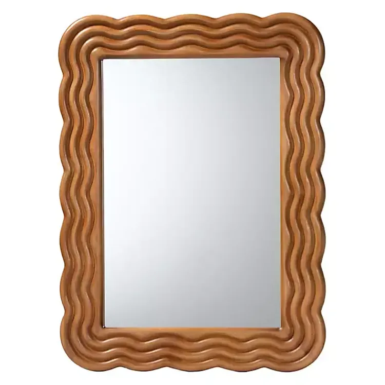 Decorative Mirrors-Kirklands Home Ashely Walnut Brown Wall Mirror