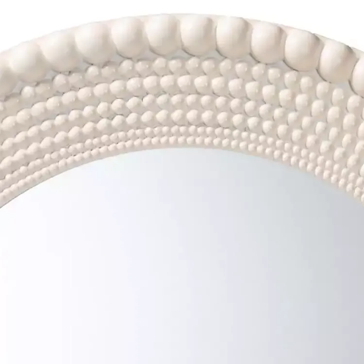 Decorative Mirrors-Kirklands Home Halle Pearl Wall Mirror White