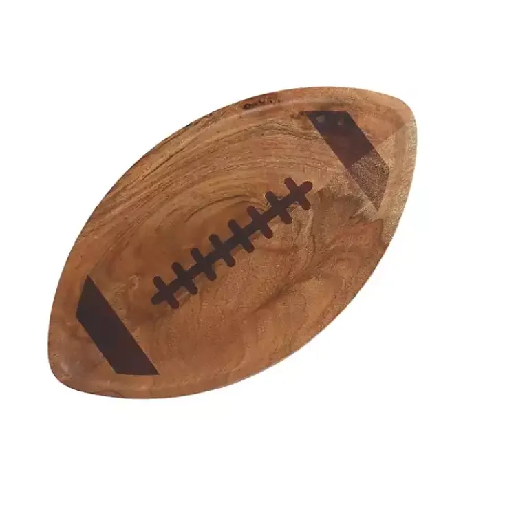 Serving & Entertaining-Kirklands Home Football Shaped Acacia Wood Serving Board Brown