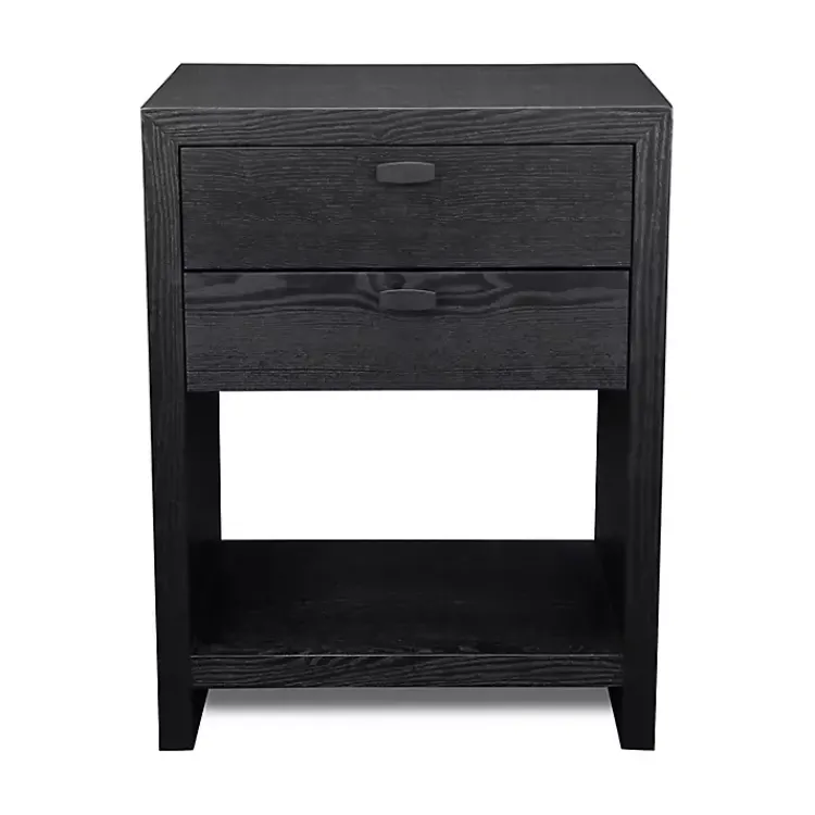 Dressers & Chests-Kirklands Home Vivara 2-Drawer Nightstand Black
