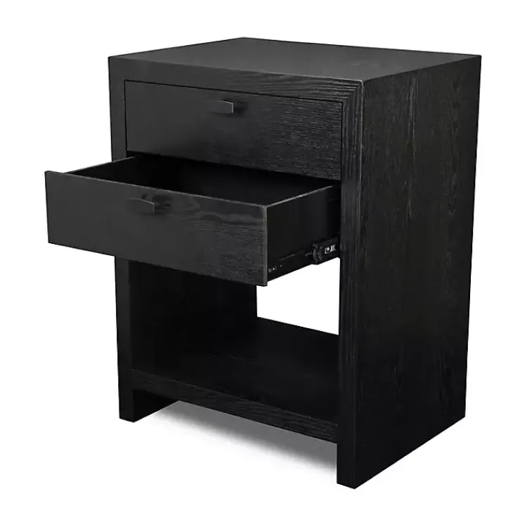Dressers & Chests-Kirklands Home Vivara 2-Drawer Nightstand Black