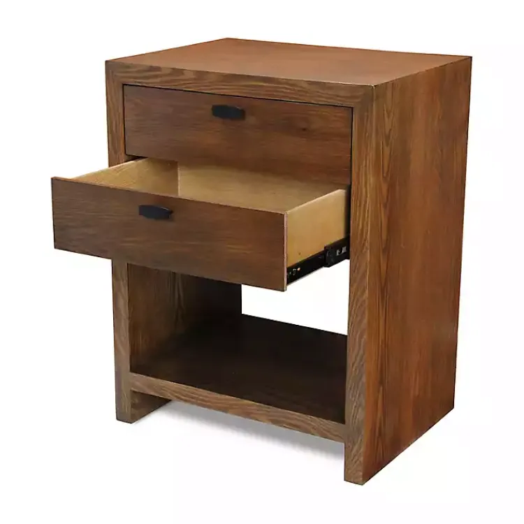 Dressers & Chests-Kirklands Home Vivara 2-Drawer Nightstand Brown
