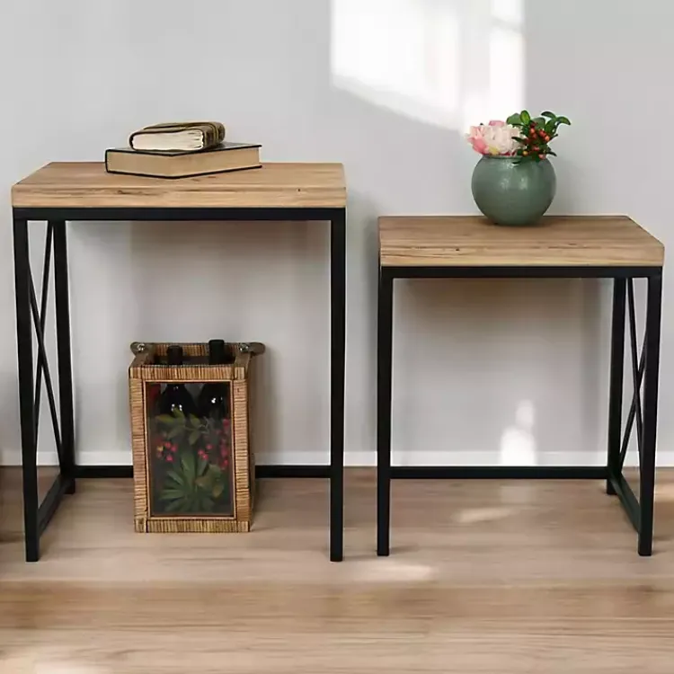 Accent & End Tables-Kirklands Home Briacrest Nesting Accent Tables, Set of 2