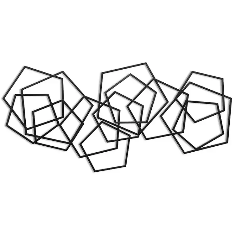 Wall Plaques-Kirklands Home Astraga Pentagon Plaque Black