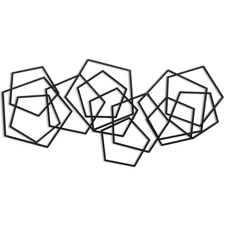 Wall Plaques-Kirklands Home Astraga Pentagon Plaque Black