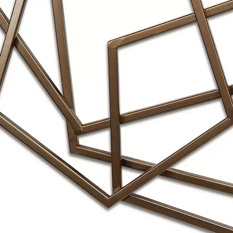 Wall Plaques-Kirklands Home Bronze Astraga Pentagon Plaque Brown