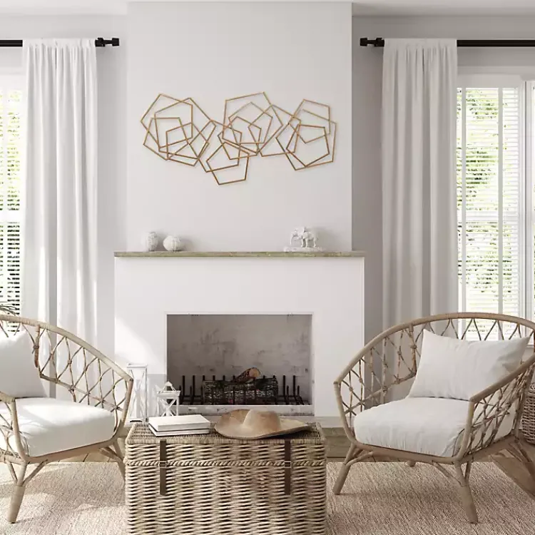 Wall Plaques-Kirklands Home Bronze Astraga Pentagon Plaque Brown