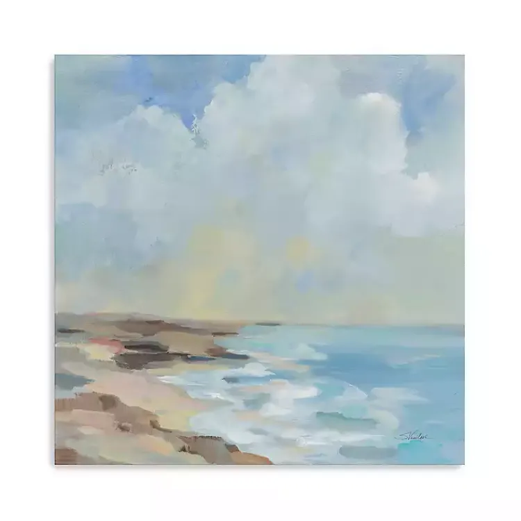 Canvas Art-Kirklands Home By the Beach Abstract Canvas Art Print