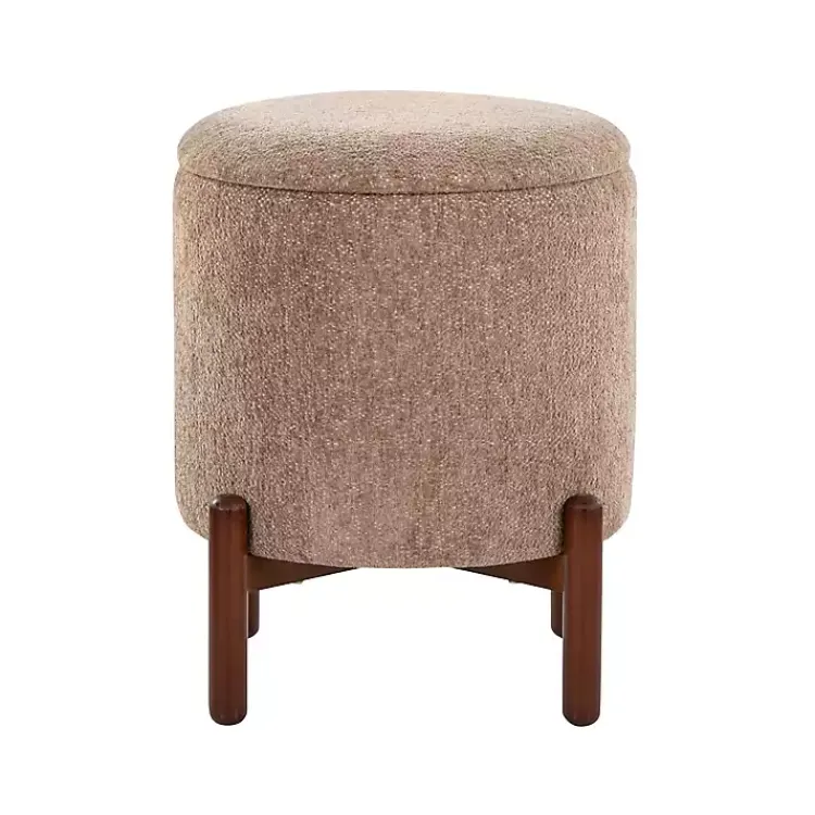 Benches & Ottomans-Kirklands Home Daniella Storage Ottoman Tan