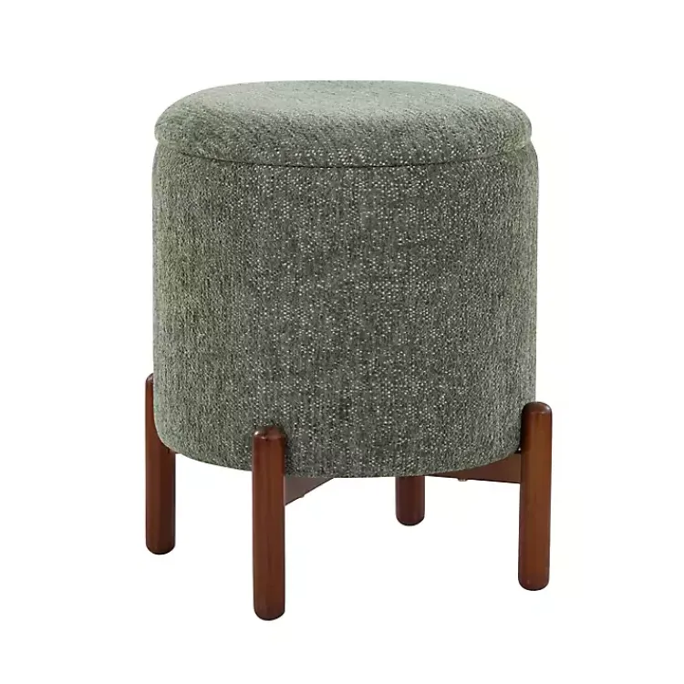 Benches & Ottomans-Kirklands Home Daniella Storage Ottoman Green