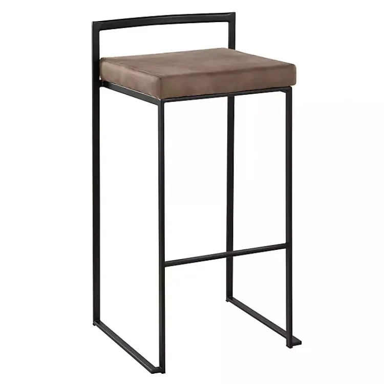 Bar Stools & Counter Height Stools-Kirklands Home Fiji Stackable Bar Stools, Set of 2 Brown