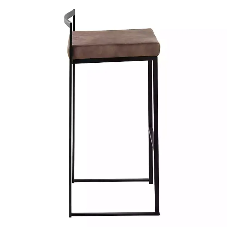 Bar Stools & Counter Height Stools-Kirklands Home Fiji Stackable Bar Stools, Set of 2 Brown