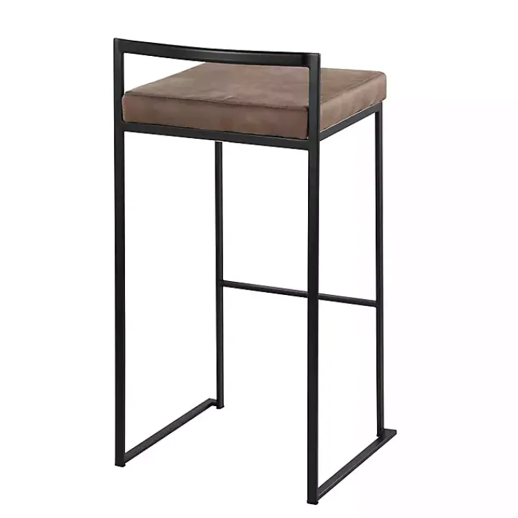 Bar Stools & Counter Height Stools-Kirklands Home Fiji Stackable Bar Stools, Set of 2 Brown
