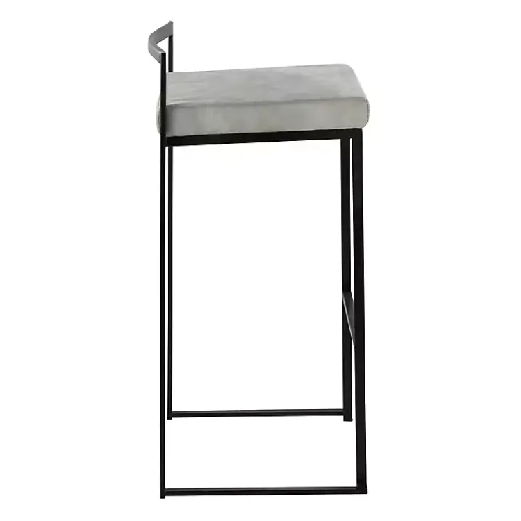 Bar Stools & Counter Height Stools-Kirklands Home Fiji Stackable Bar Stools, Set of 2 Gray