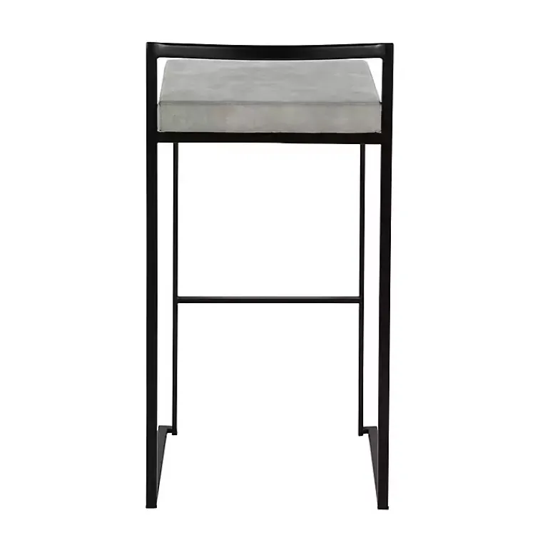 Bar Stools & Counter Height Stools-Kirklands Home Fiji Stackable Bar Stools, Set of 2 Gray