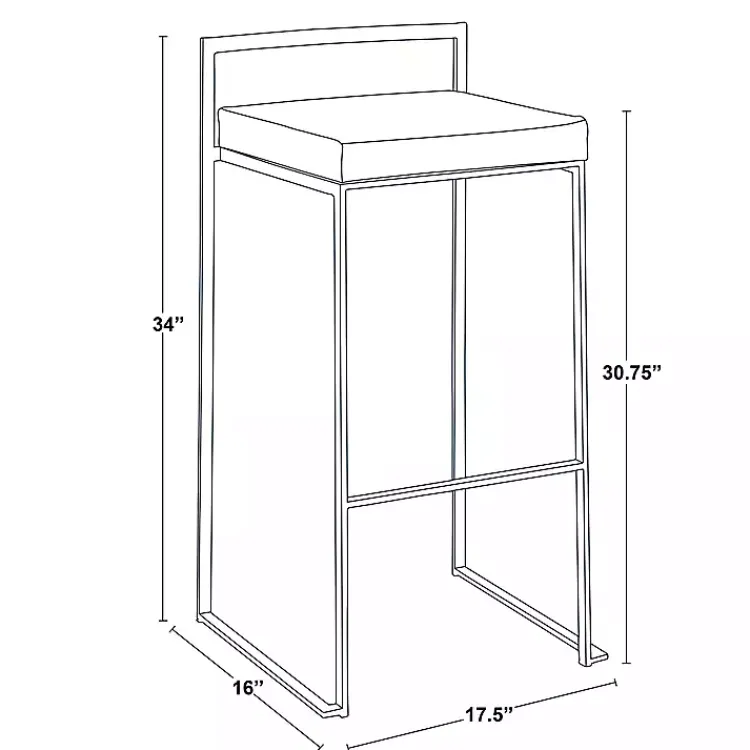 Bar Stools & Counter Height Stools-Kirklands Home Fiji Stackable Bar Stools, Set of 2 Gray