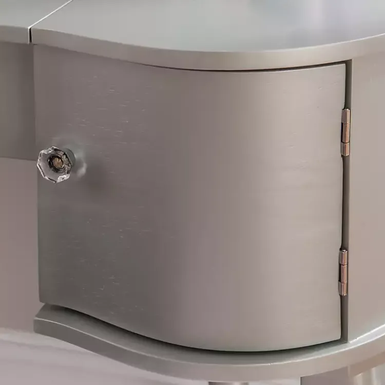 Dressers & Chests-Kirklands Home Silver Paloma Flip-Top 2-pc. Vanity Set Gray