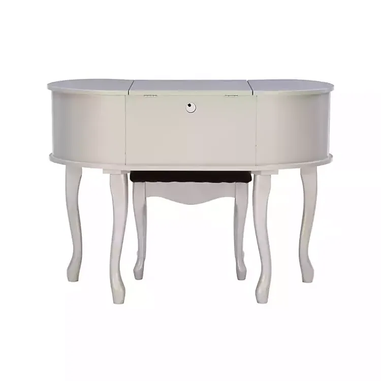 Dressers & Chests-Kirklands Home Silver Paloma Flip-Top 2-pc. Vanity Set Gray