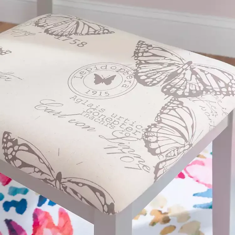 Dressers & Chests-Kirklands Home Silver Virginia Butterfly 2-pc. Vanity Set Gray