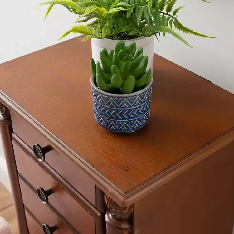Dressers & Chests-Kirklands Home Cherry 5-Drawer Ollie Petite Jewelry Armoire Brown